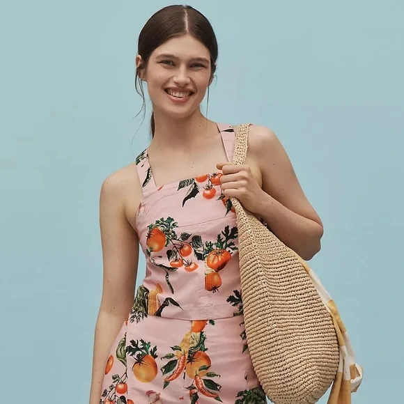 NWT! Anthropologie Maeve Veggie Halter Blouse - Medium 🐸 - Picture 4 of 5